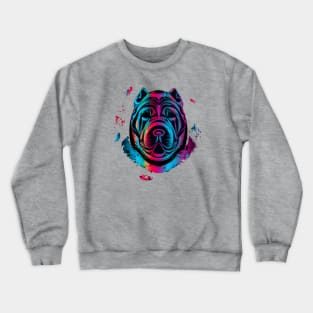 Shar Pei Color Spectrum Stencil Art Crewneck Sweatshirt